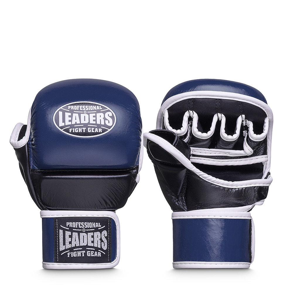  Перчатки MMA LEADERS HYBRID BL/BK 