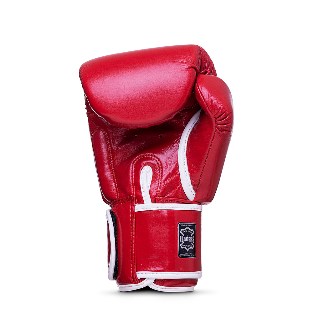  Боксерские перчатки LEADERS THAI SERIES 2 RD/WH красные 