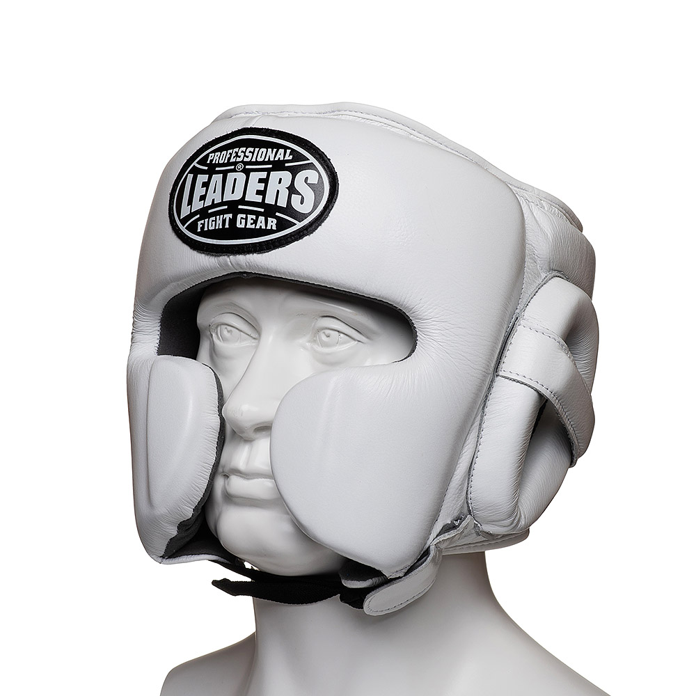  Шлем боксерский LEADERS LS MEX  VELCRO WH 