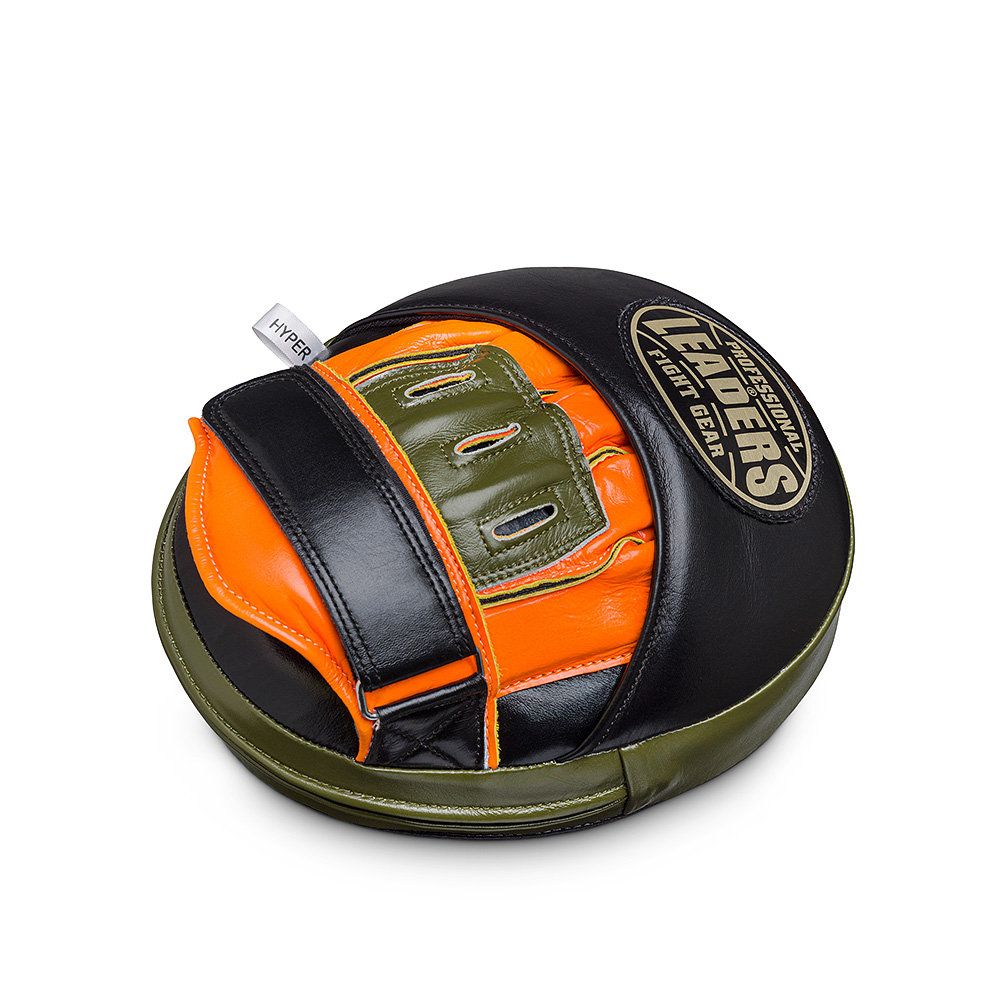  Лапы боксерские LEADERS MID AIR HYPER BK/OR/OLV 