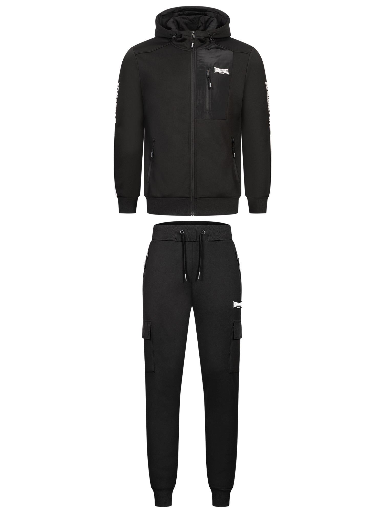  Мужской спортивный костюм LONSDALE BULOUGH черный 