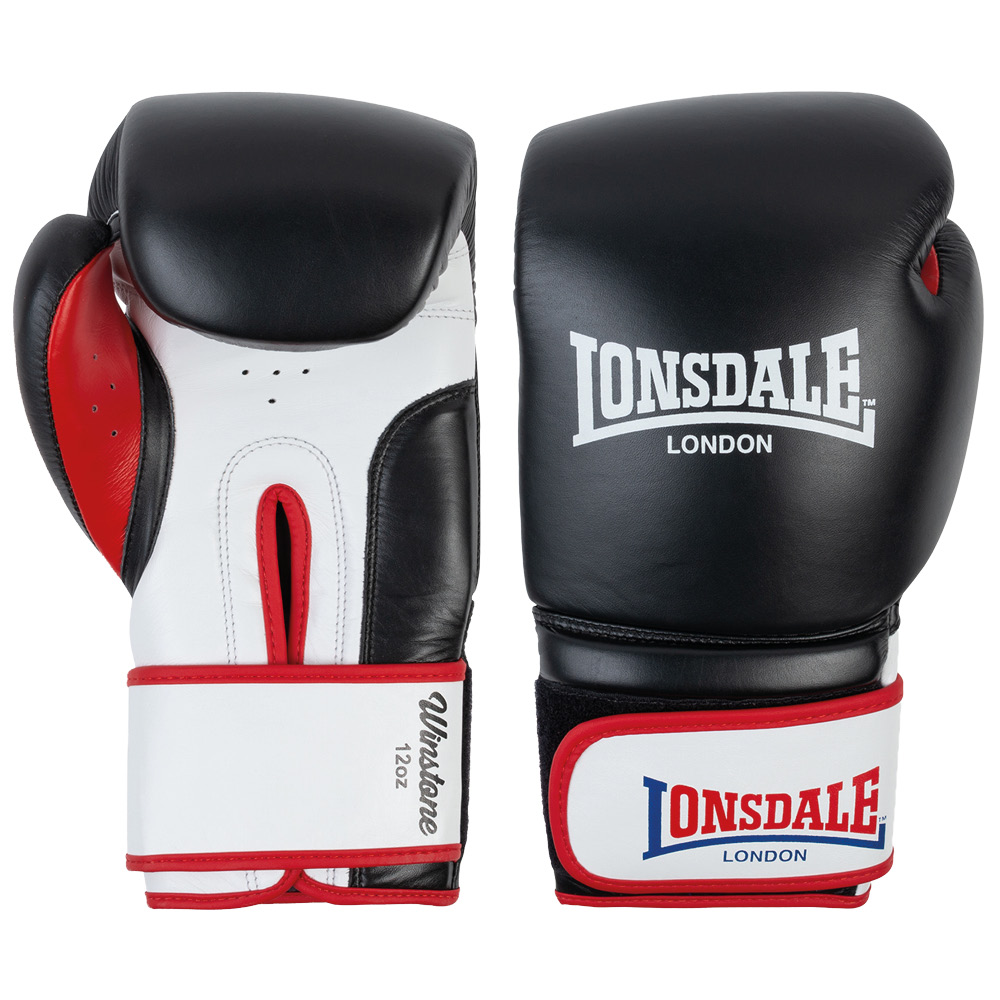  Боксерские перчатки LONSDALE WINSTONE Black White 