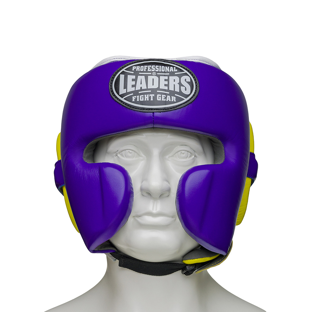  Шлем боксерский LEADERS MEX FANCY PUR/YL 