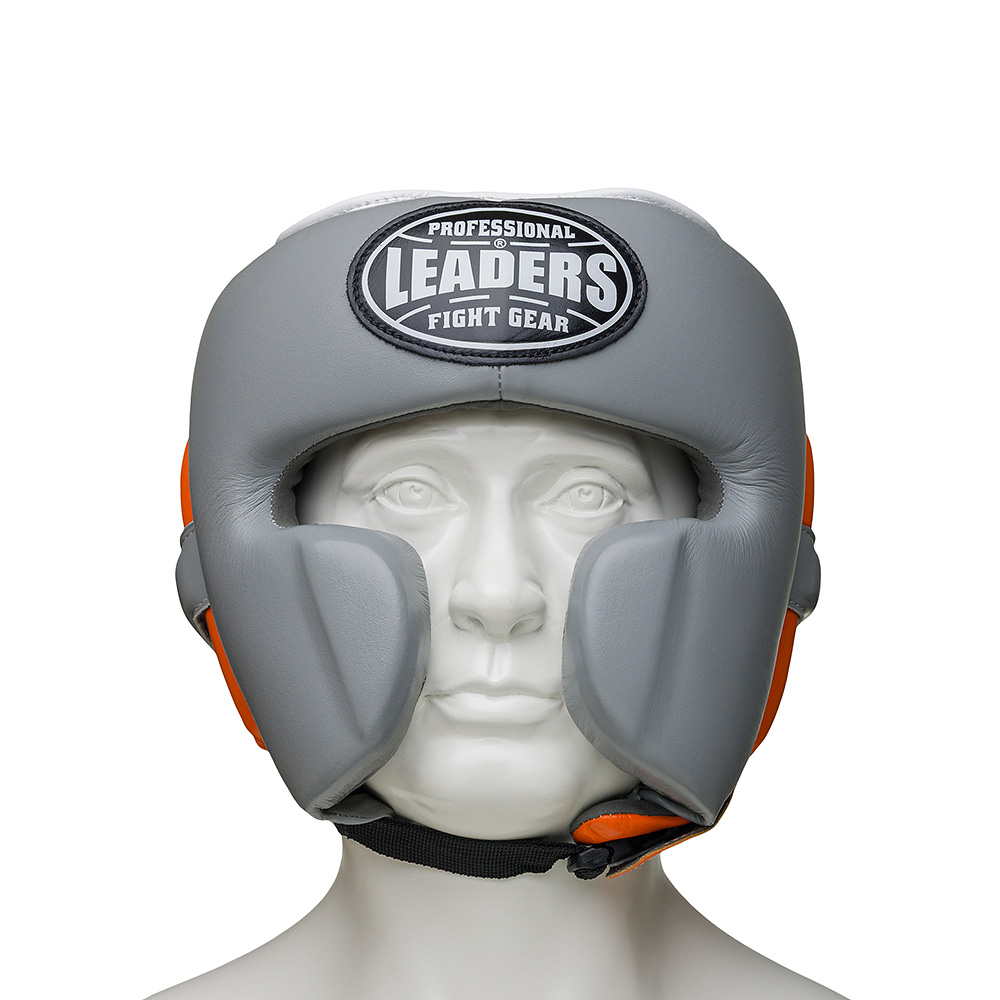  Шлем боксерский LEADERS MEX FANCY GR/OR 