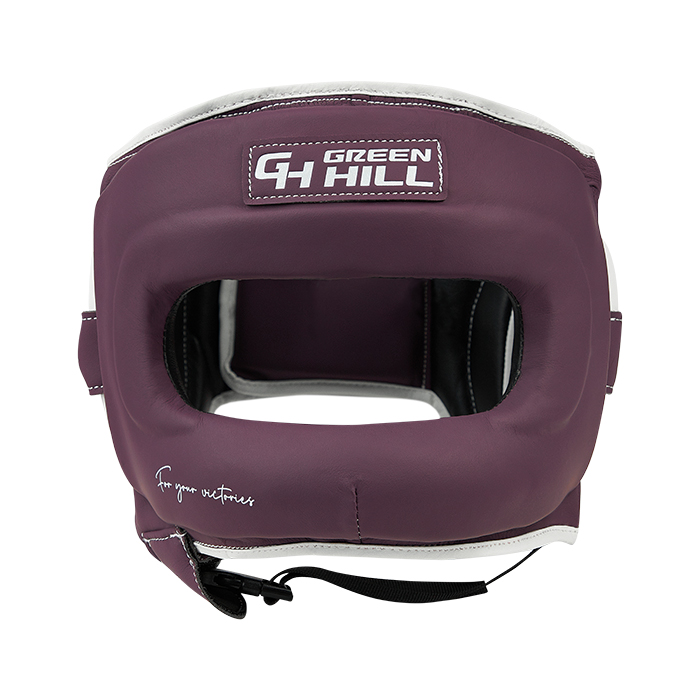  Боксерский шлем GREEN HILL Force Bumper KK Фиолетово-белый 