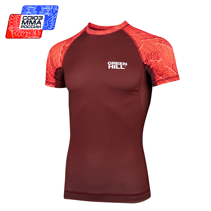  Рашгард GREEN HILL СОЮЗ ММА РОССИИ MMU-034 красный 