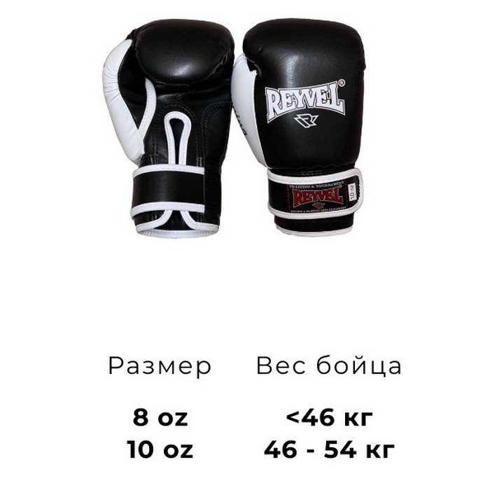  Боксерские перчатки Reyvel Beginning черные 