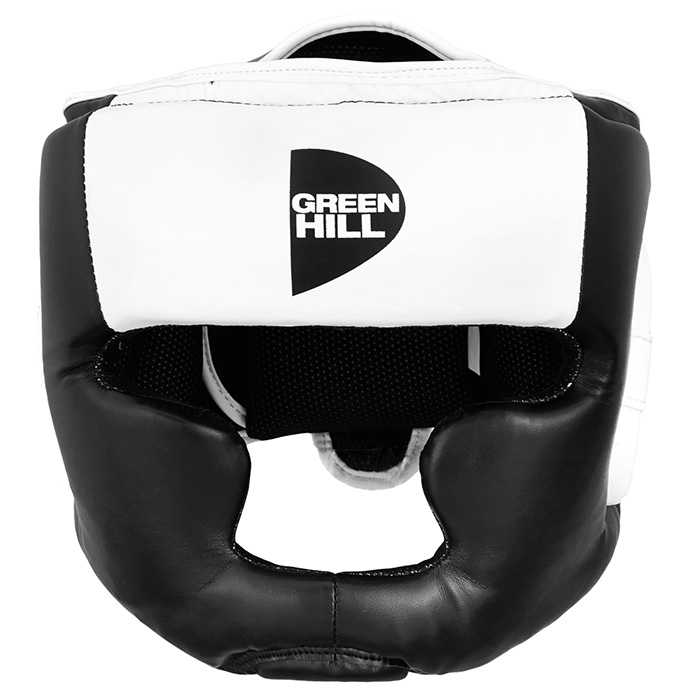  Боксерский шлем GREEN HILL POISE черно-белый 