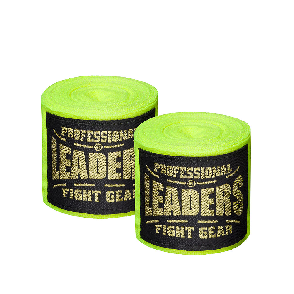  Бинты боксерские leaders semi elastic салатовые 