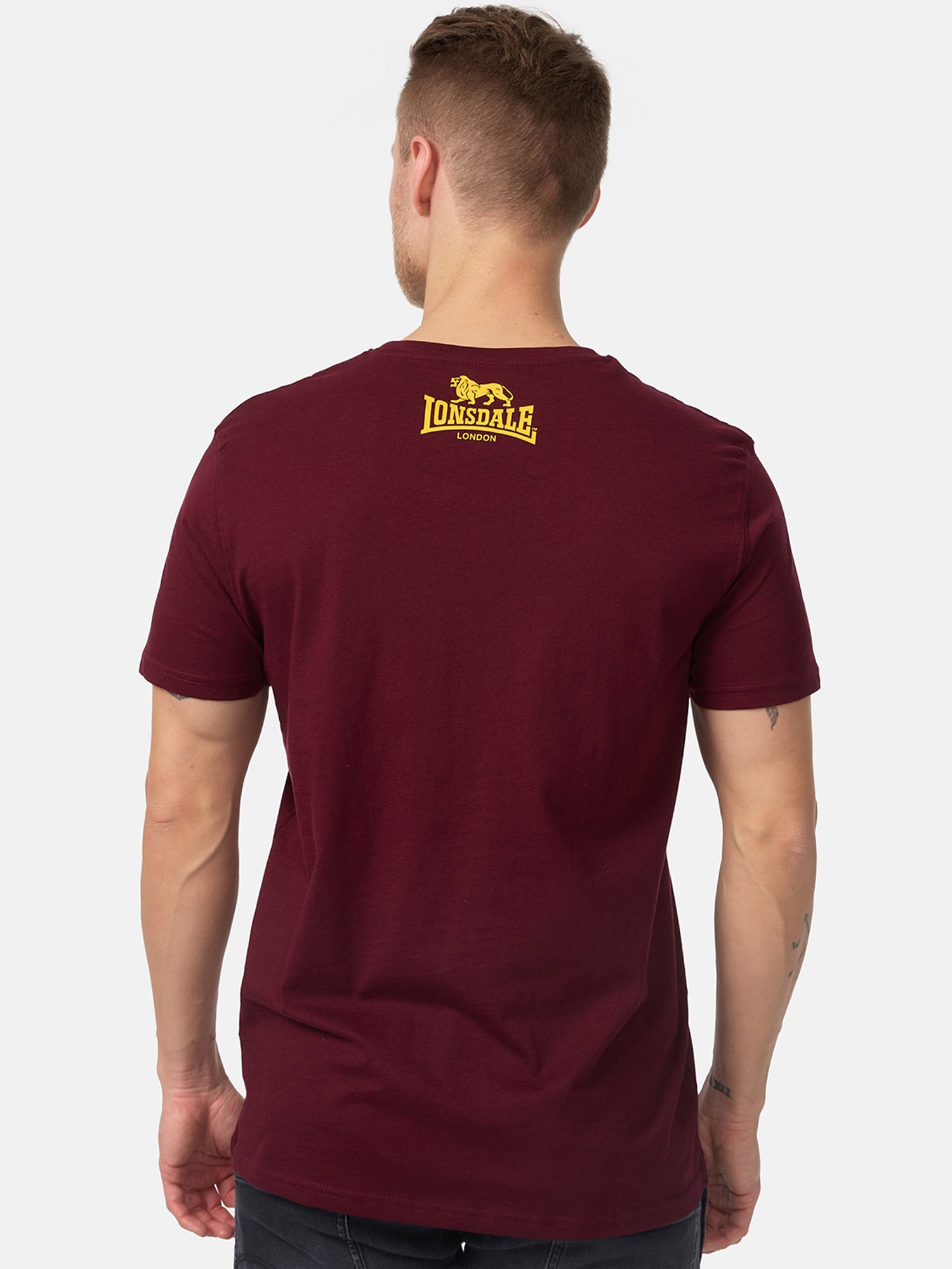  Футболка мужская LONSDALE LOGO Vintage Oxblood 