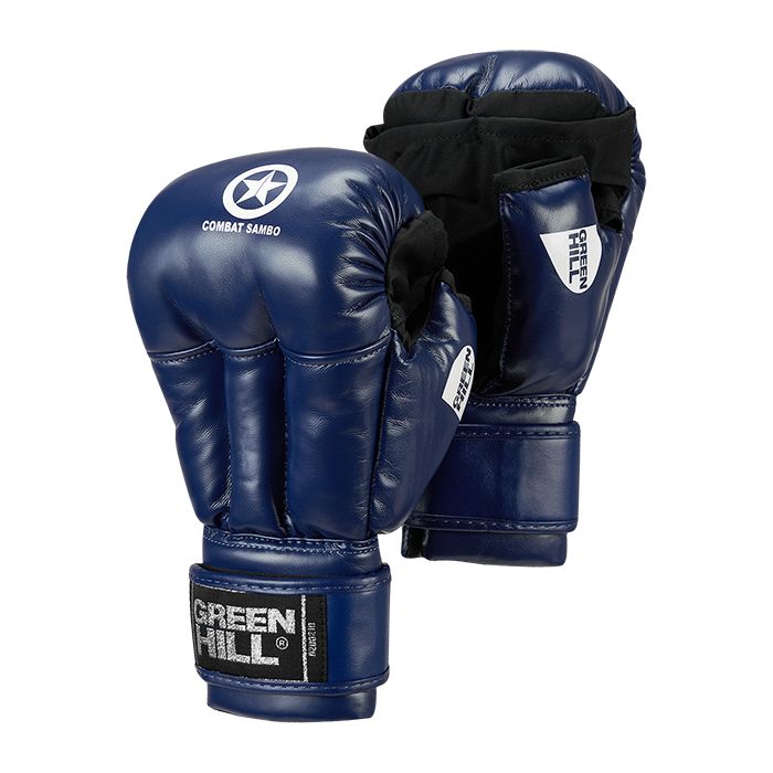  Перчатки GREEN HILL COMBAT SAMBO 2047CS черепашки синие 