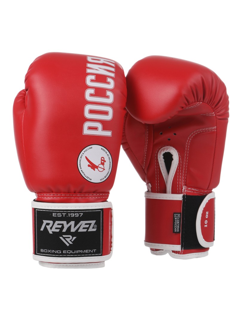  Перчатки боксерские Reyvel КИКБОКСИНГ красные 
