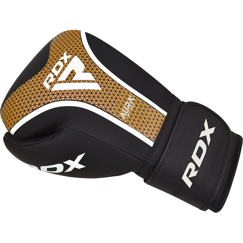  Боксерские перчатки RDX T17 Aura Plus черно золотые 