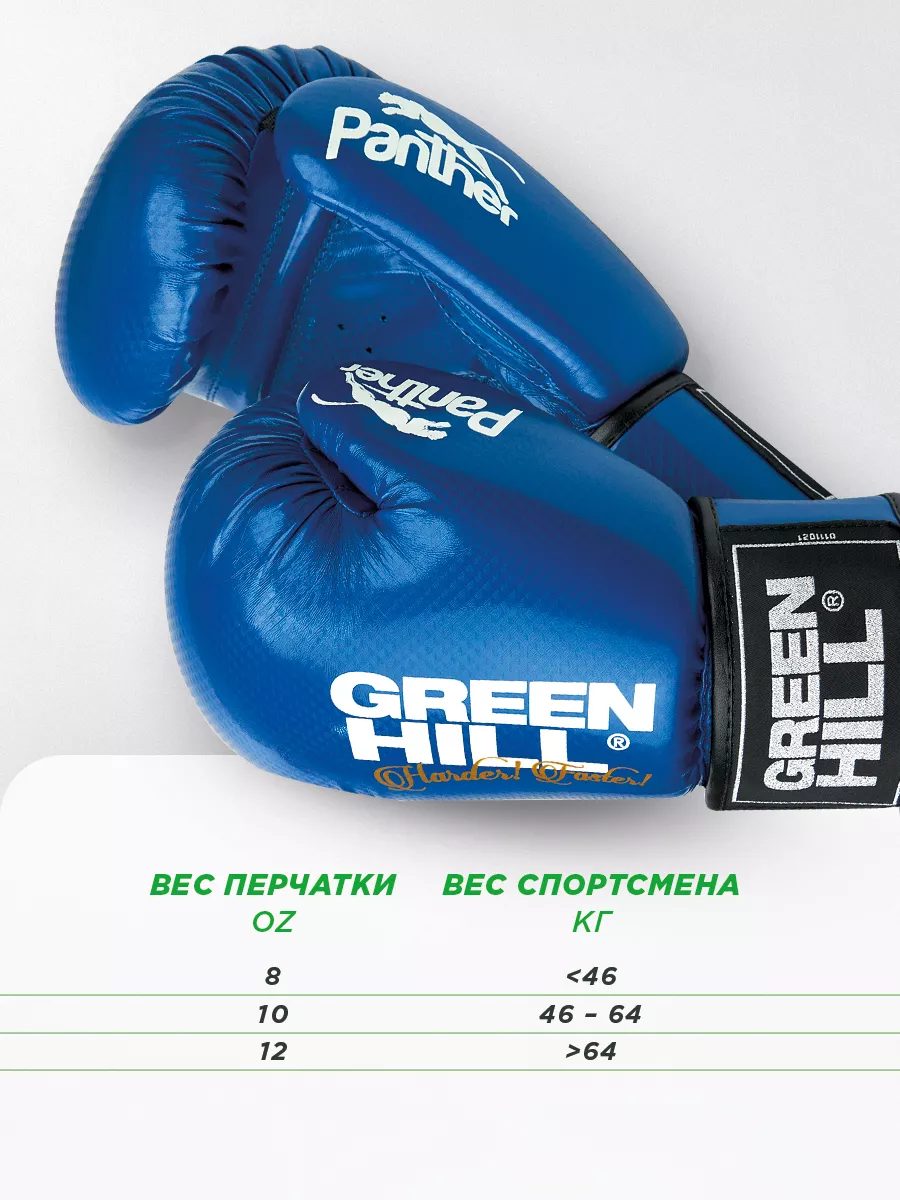  Боксерские перчатки Green Hill PANTHER синие 