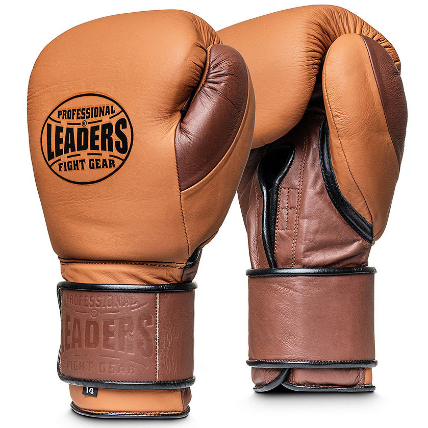  Перчатки боксерские LEADERS HARITAGE коричневые 