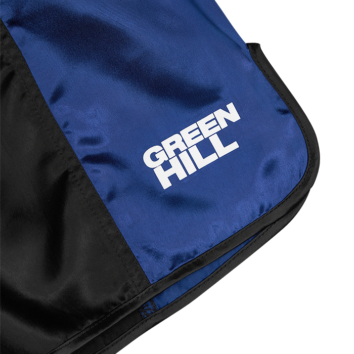  Шорты GREEN HILL для кикбоксинга RING чёрно-синие 