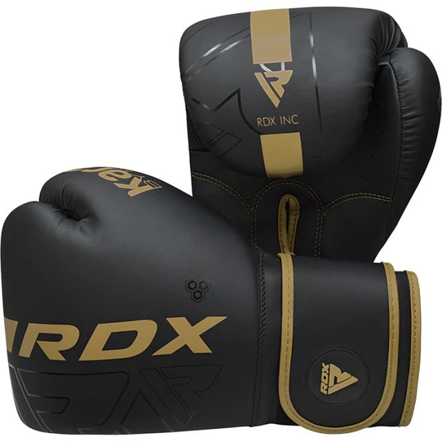  Боксерские перчатки RDX BGR F6 KARA черно золотые 