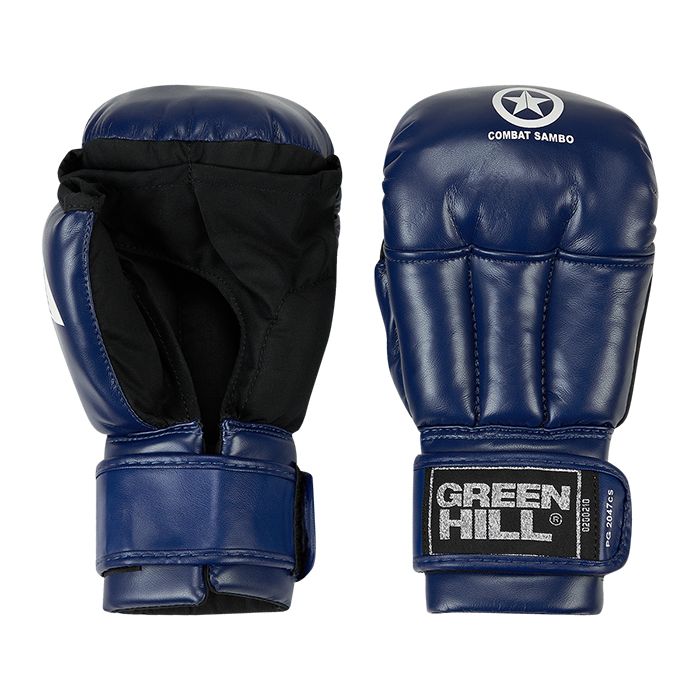  Перчатки GREEN HILL COMBAT SAMBO 2047CS черепашки синие 