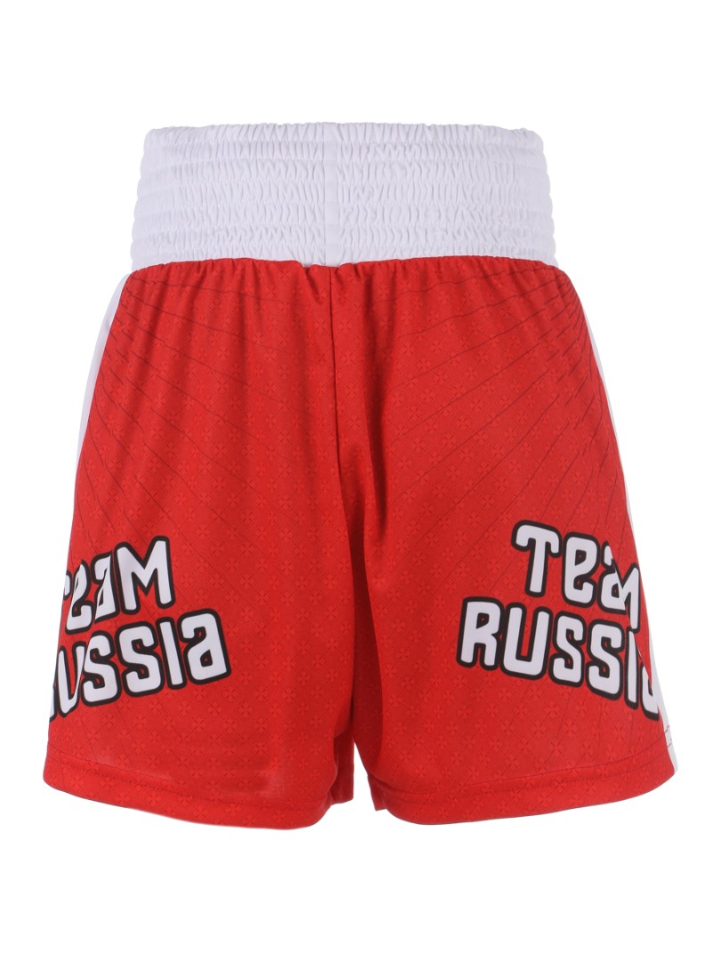  Тайские шорты RFighter ФТБР-TEAM RUSSIA красные 