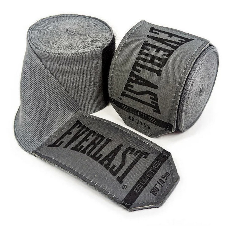  Боксерские бинты Everlast Elite серые 
