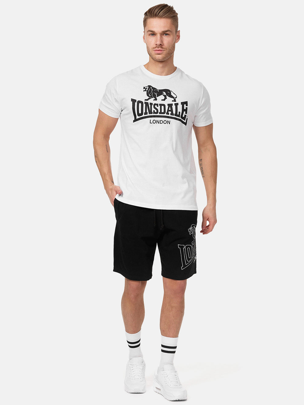  Футболка мужская LONSDALE LOGO белая 