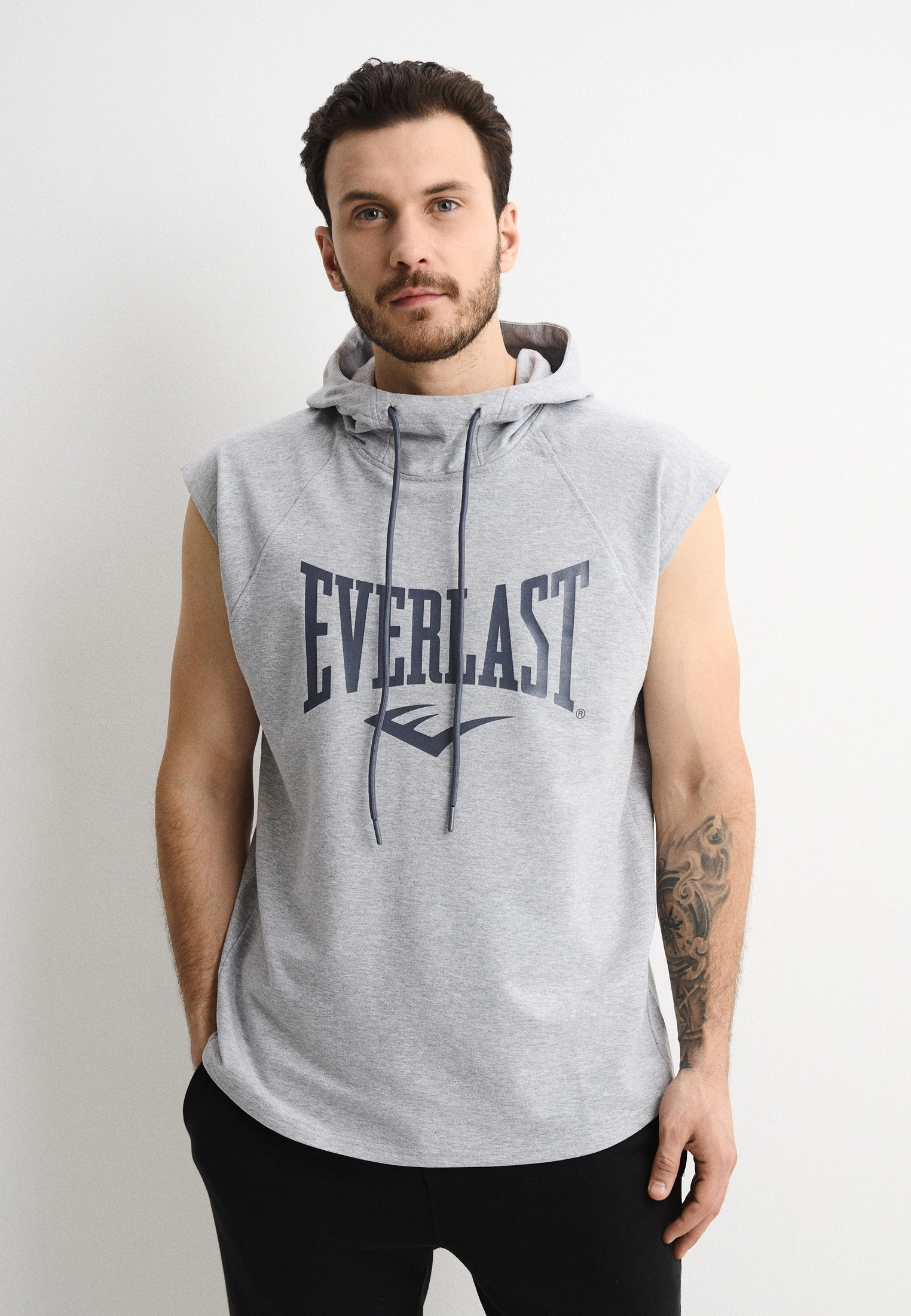  Худи без рукавов Everlast Old Classic серое 