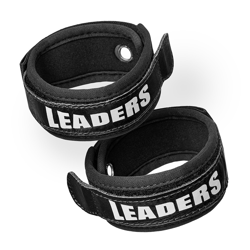  Манжета-фиксатор LEADERS на липучке для перчаток на шнуровке BK 