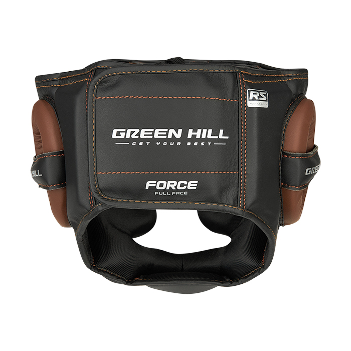 Боксерский шлем GREEN HILL Force Full Face KK Чёрно-коричневый 