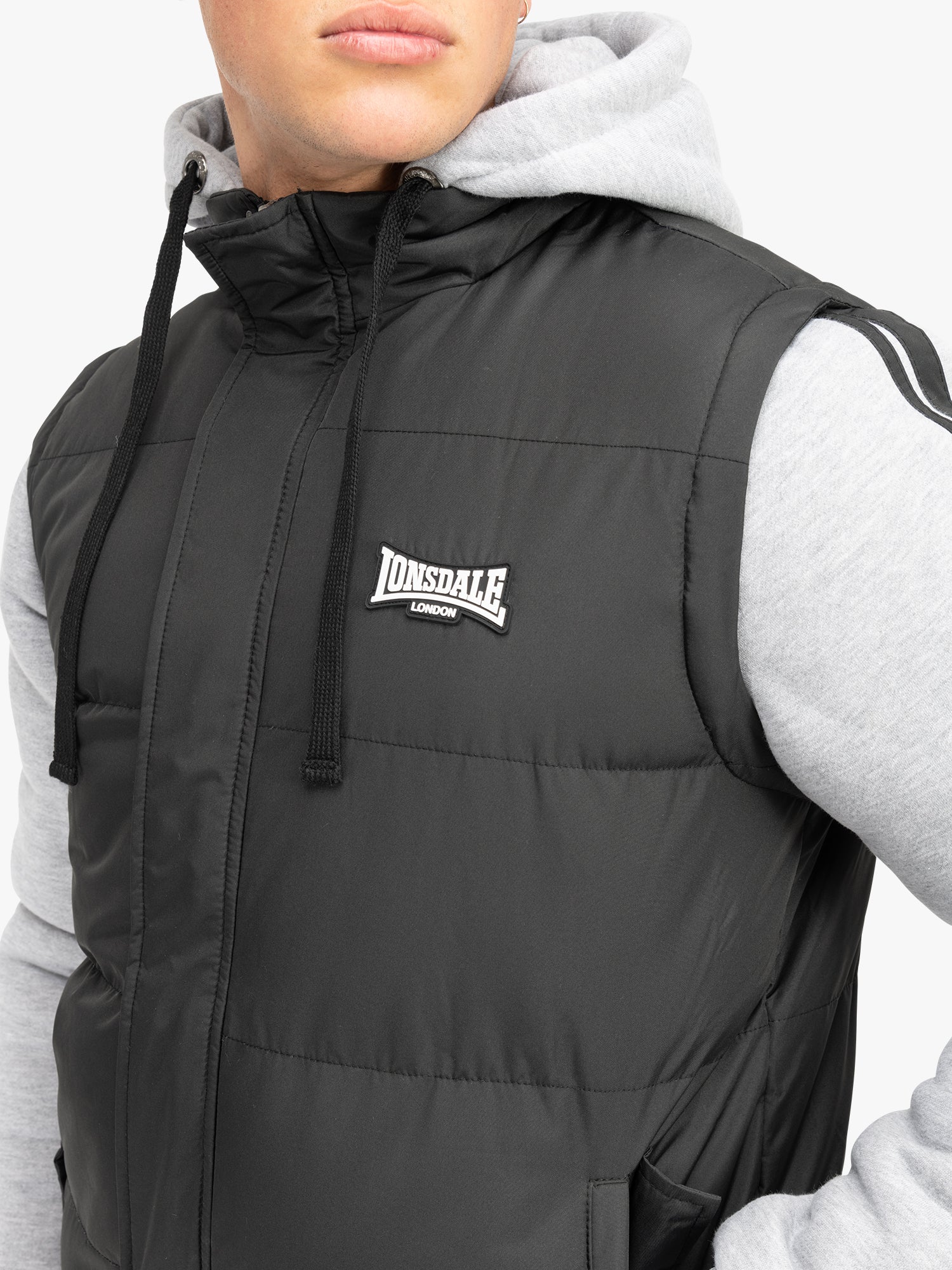  Куртка LONSDALE DOWPOT Black/MarlGrey 