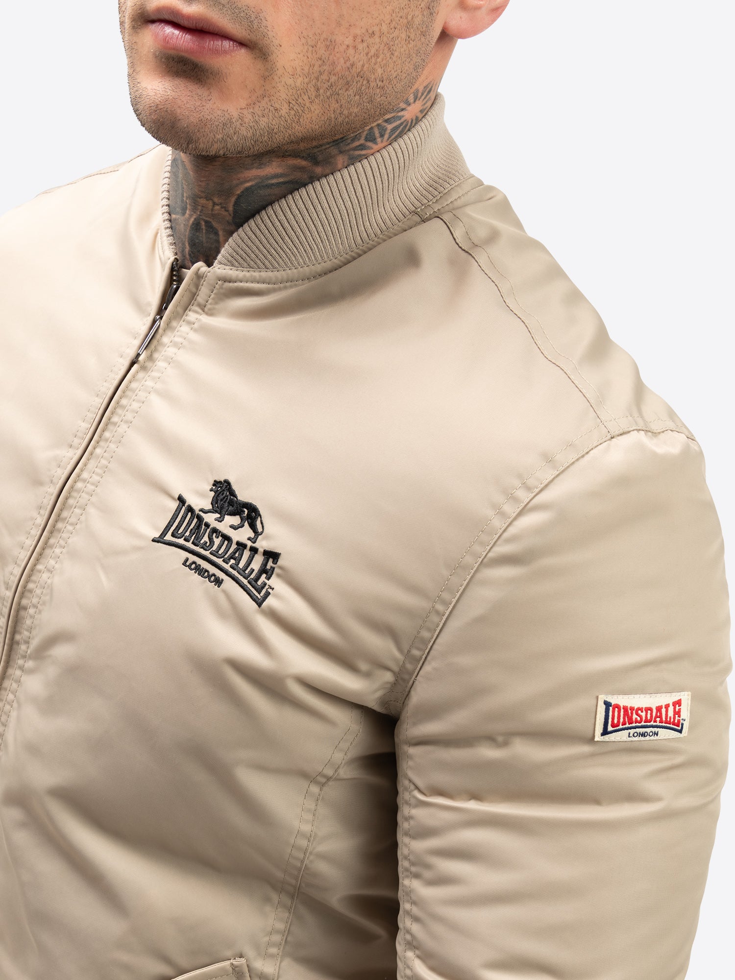  Куртка бомбер LONSDALE TERN HILL бежевая 
