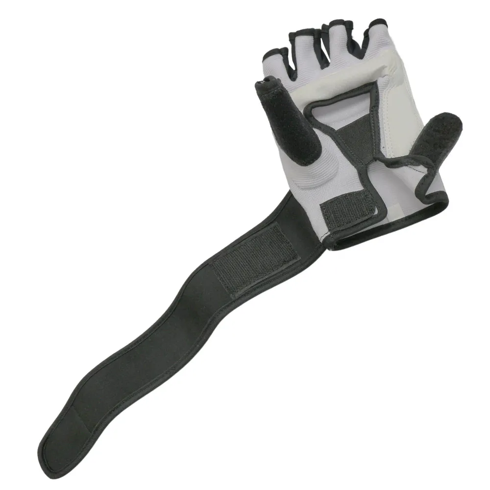  Перчатки BoyBo Тхэквондо WTF с фиксацией белые 