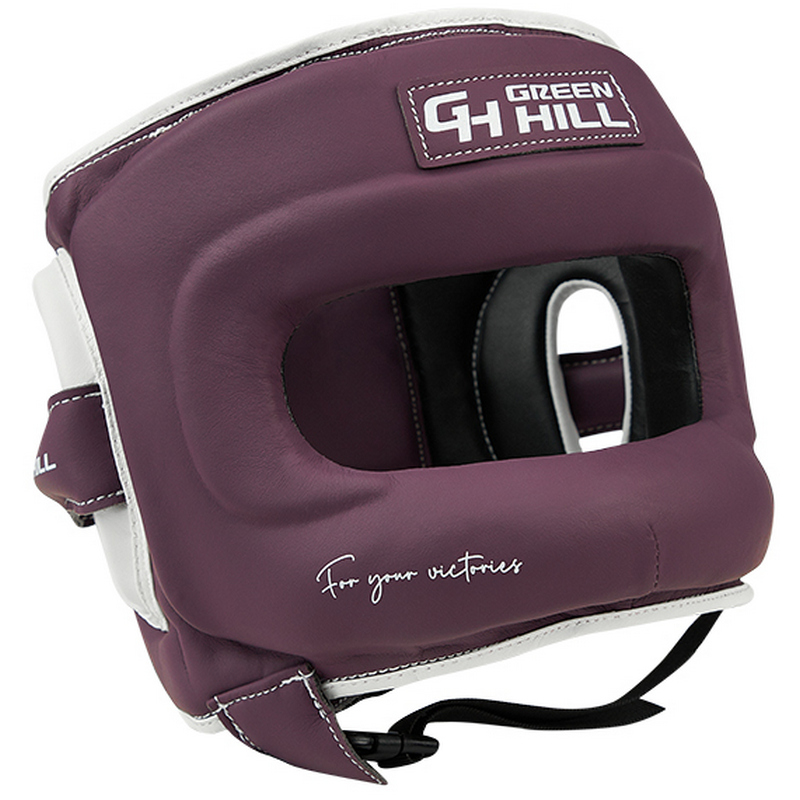  Боксерский шлем GREEN HILL Force Bumper KK Фиолетово-белый 