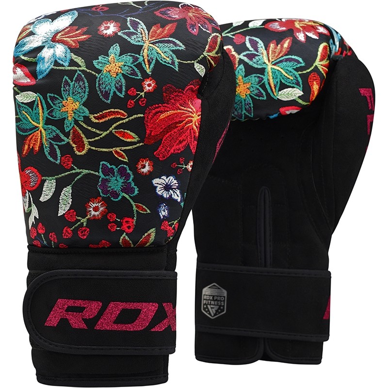  Боксерские перчатки RDX FL3 FLORAL черные 