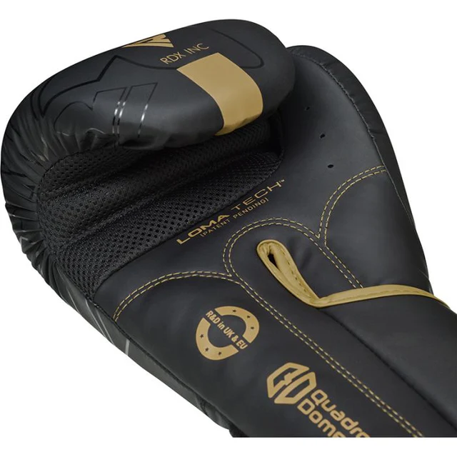  Боксерские перчатки RDX BGR F6 KARA черно золотые 