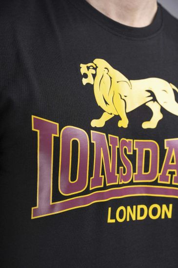  Мужская футболка LONSDALE TAVERHAM, цвет Black 