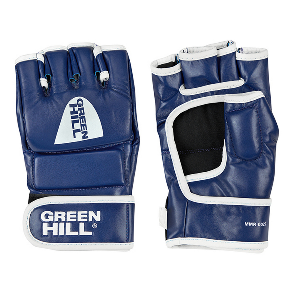  Перчатки GREEN HILL MMA CAGE синие 