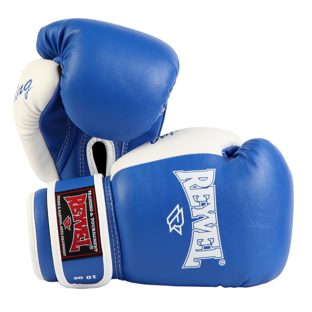  Боксерские перчатки Reyvel Beginning синие 