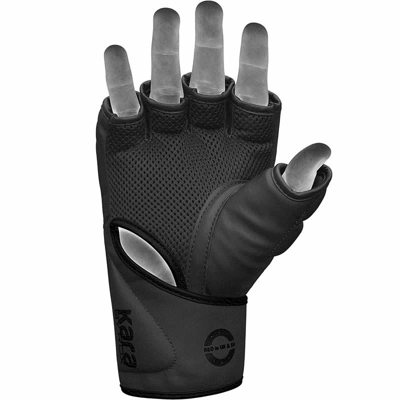  Перчатки для грэпплинга RDX F6 KARA черные матовые 