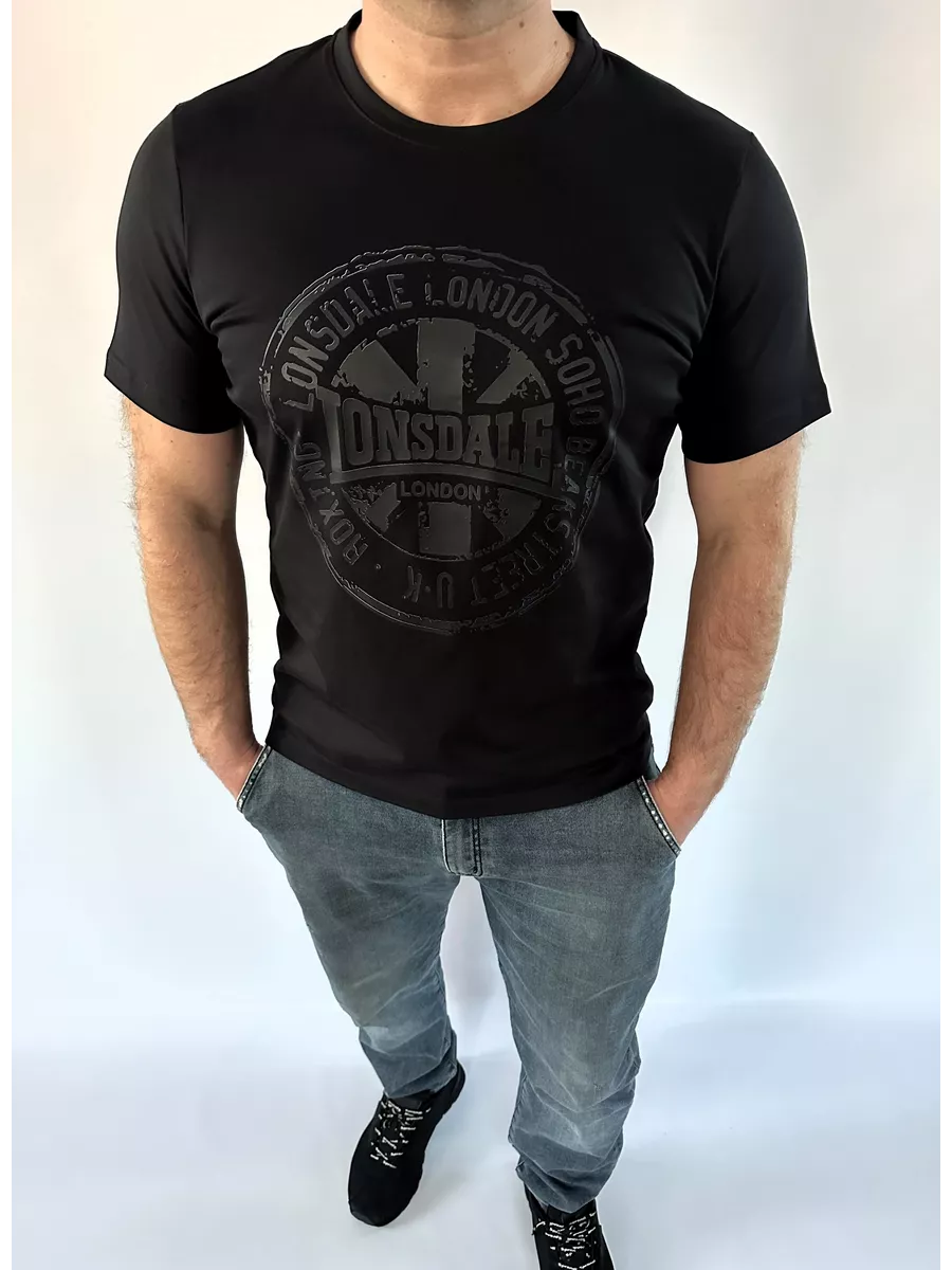  Футболка Lonsdale Black Flag черная 