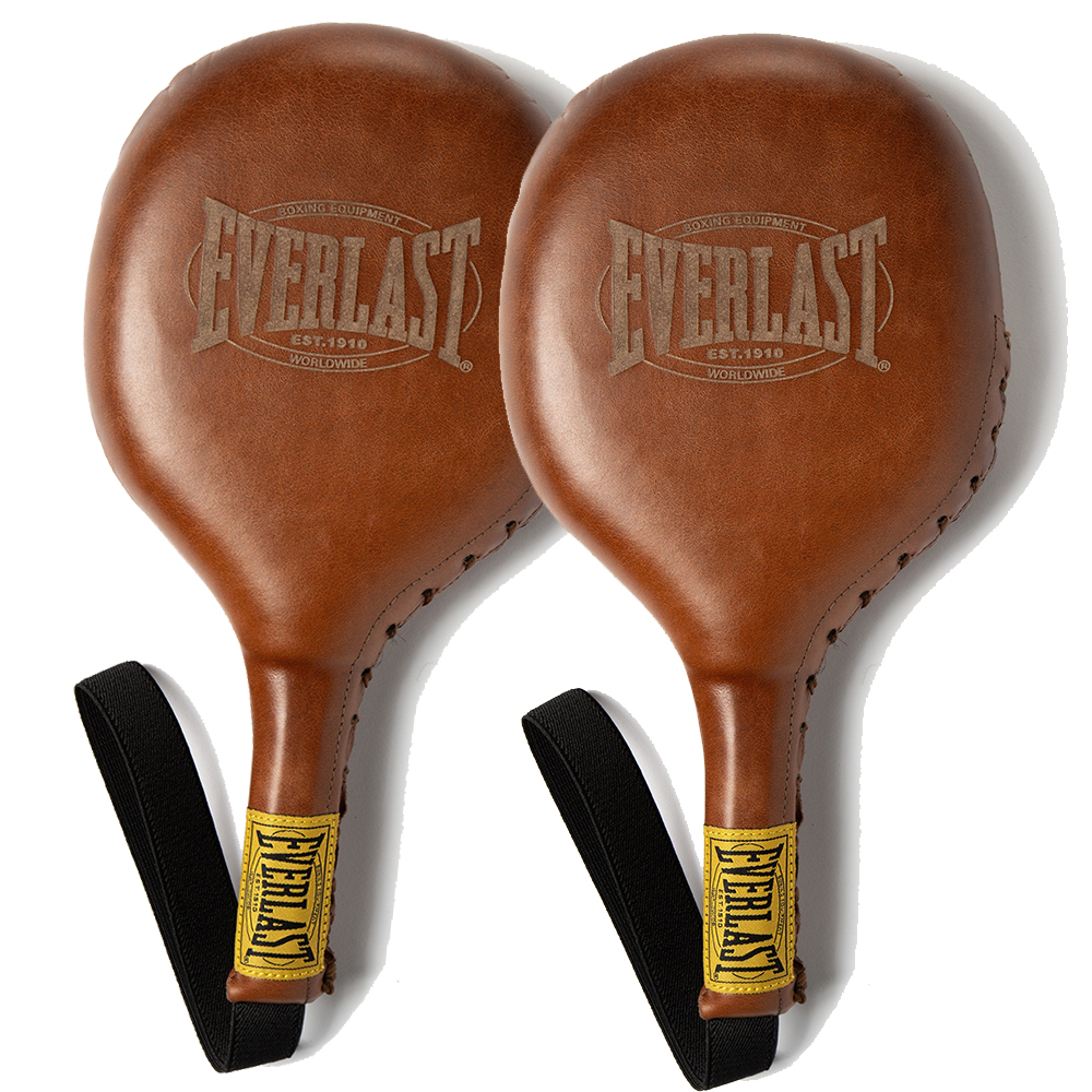  Лапы ракетки Everlast 1910 Leather Striking Paddles коричневые 