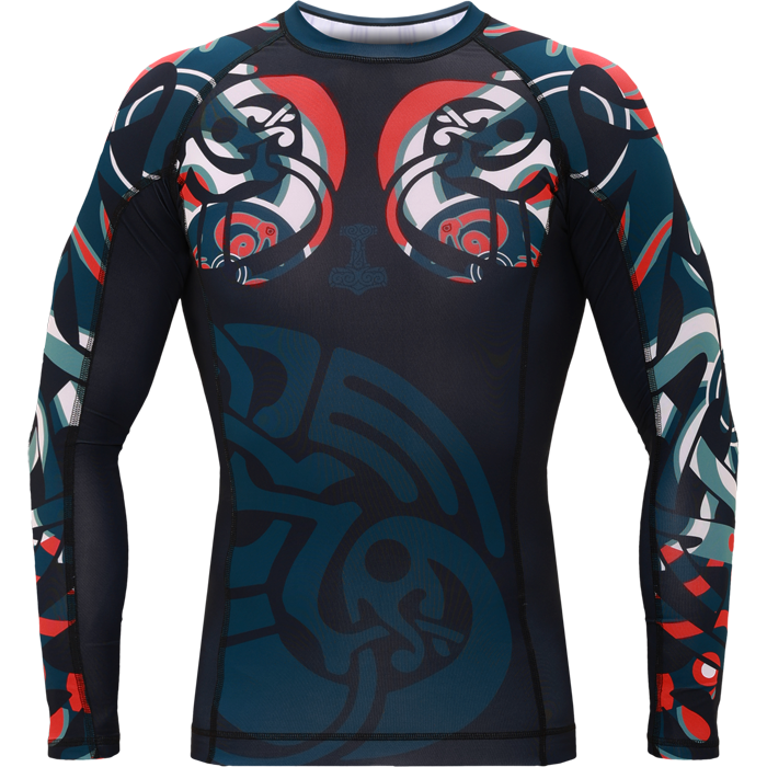  Рашгард Hardcore Training Nordic Pattern Black Russian LS 