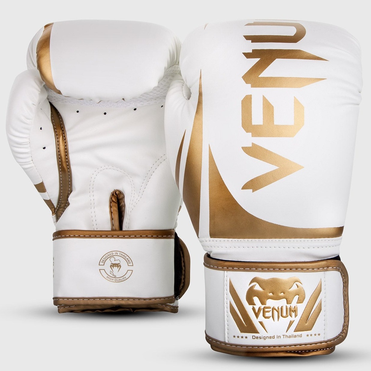  Боксерские перчатки Venum Challenger 2.0 белый / золотой 