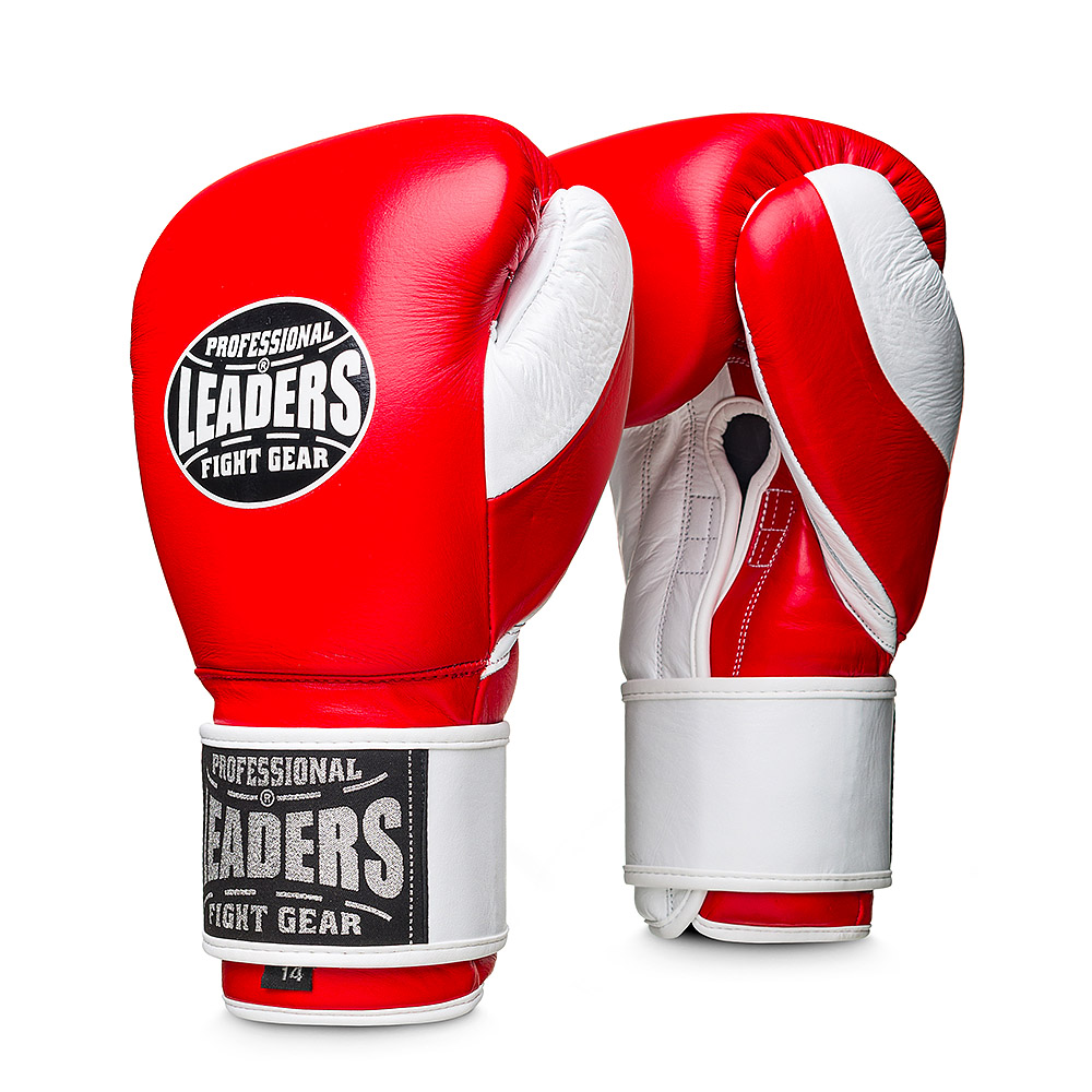  Перчатки боксерские LEADERS LS 2 RD/WH красные 