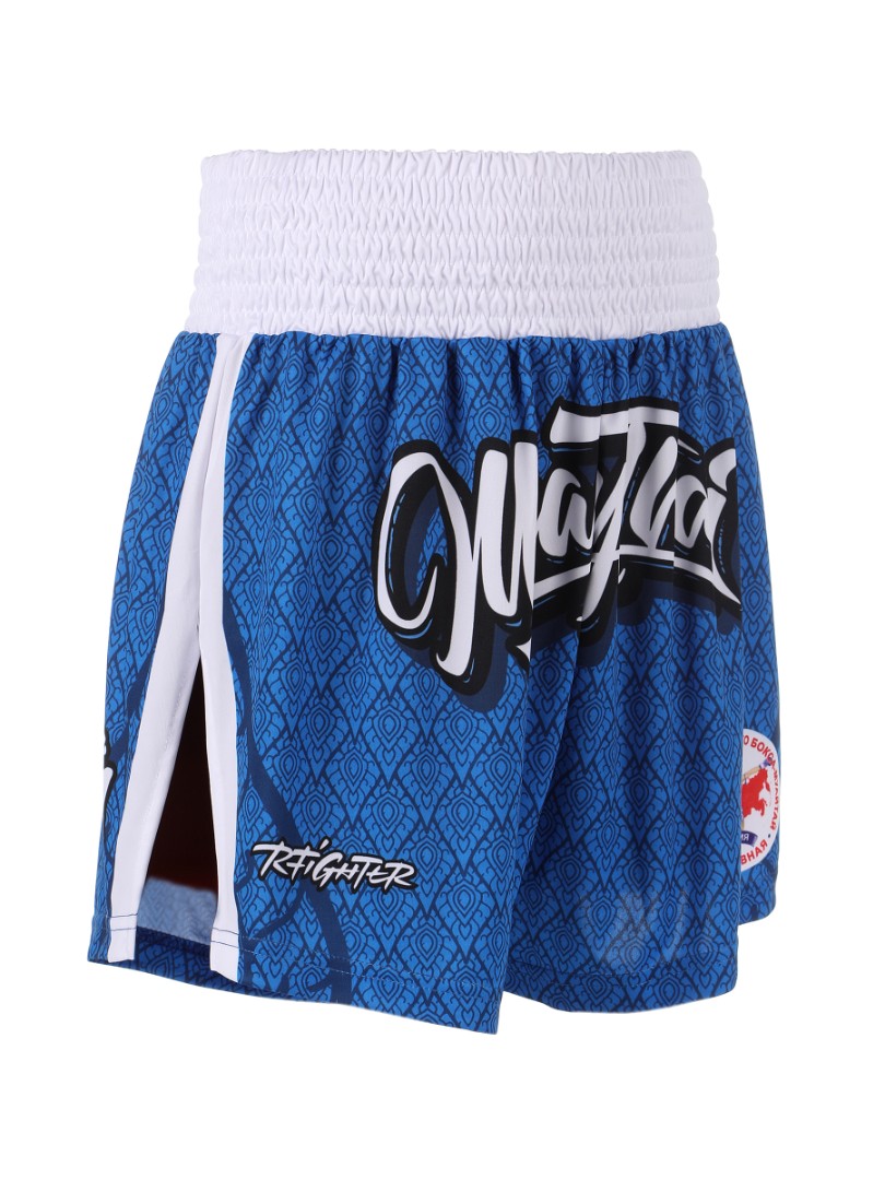  Тайские шорты RFighter ФТБР-МТ синие 