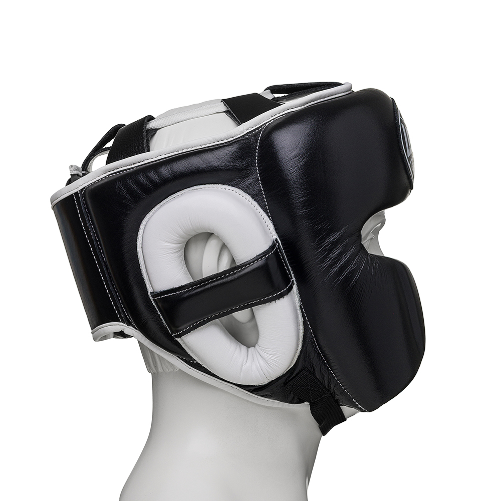  Шлем боксерский LEADERS LS MEX  VELCRO BK/WH 1/2 