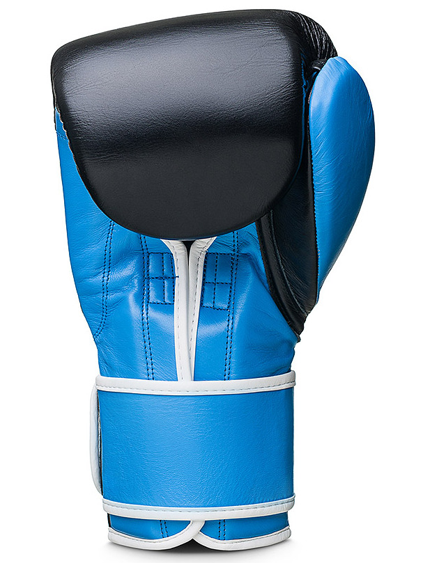  Боксерские перчатки LEADERS WAVE BK/LBL 