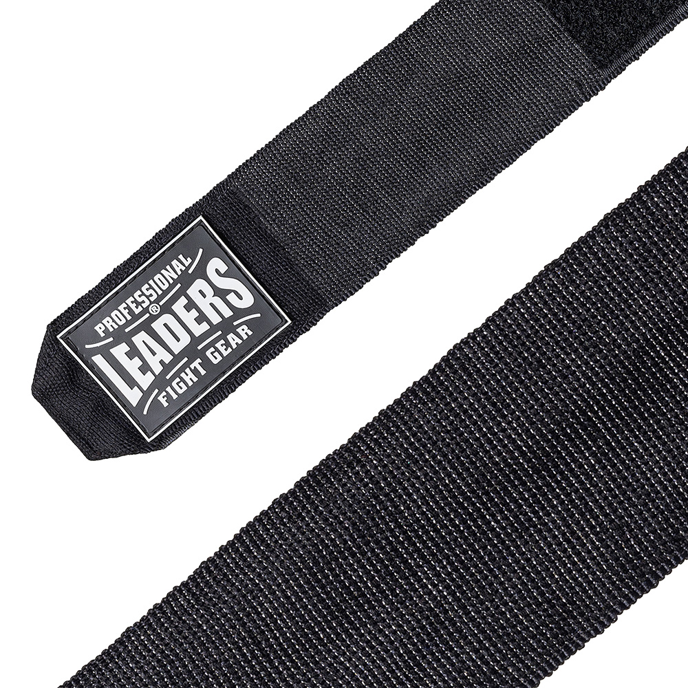  Бинты боксерские LEADERS PRO 84/16 черные 