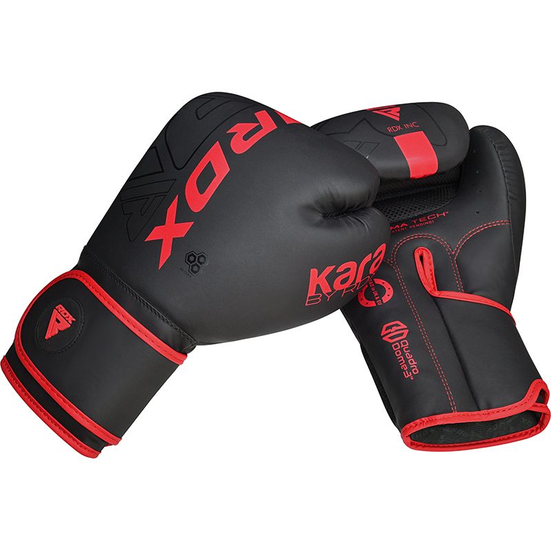  Боксерские перчатки RDX BGR F6 KARA черно красные 