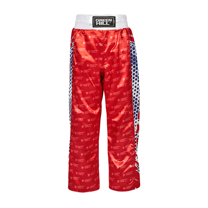  Брюки для кикбоксинга GREEN HILL KBT-4058 красные 
