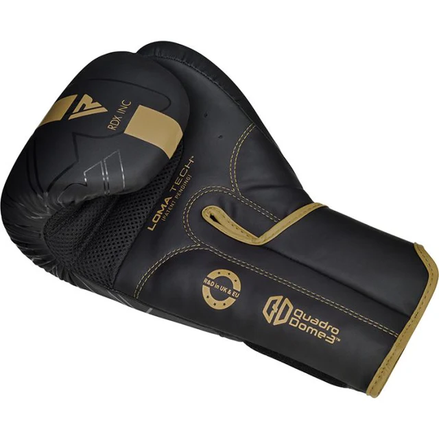  Боксерские перчатки RDX BGR F6 KARA черно золотые 